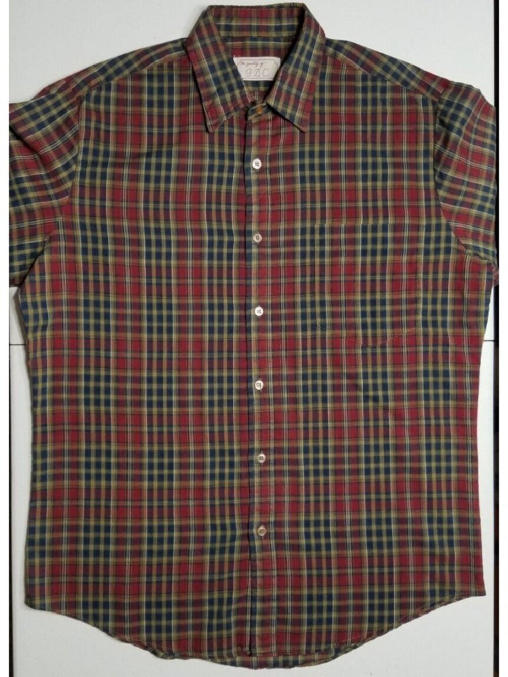 GBC Long Sleeve Button Up Lightweight Business Casual Office Travel Shirt Men M